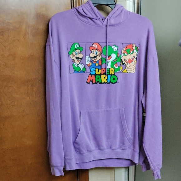 Nintendo Other - 💜Nintendo Super Mario Purple Mineral Wash Hoodie